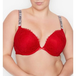 Красный бюстгальтер Виктория Сикрет Very Sexy Bombshell Add-2-cups Push-up Bra