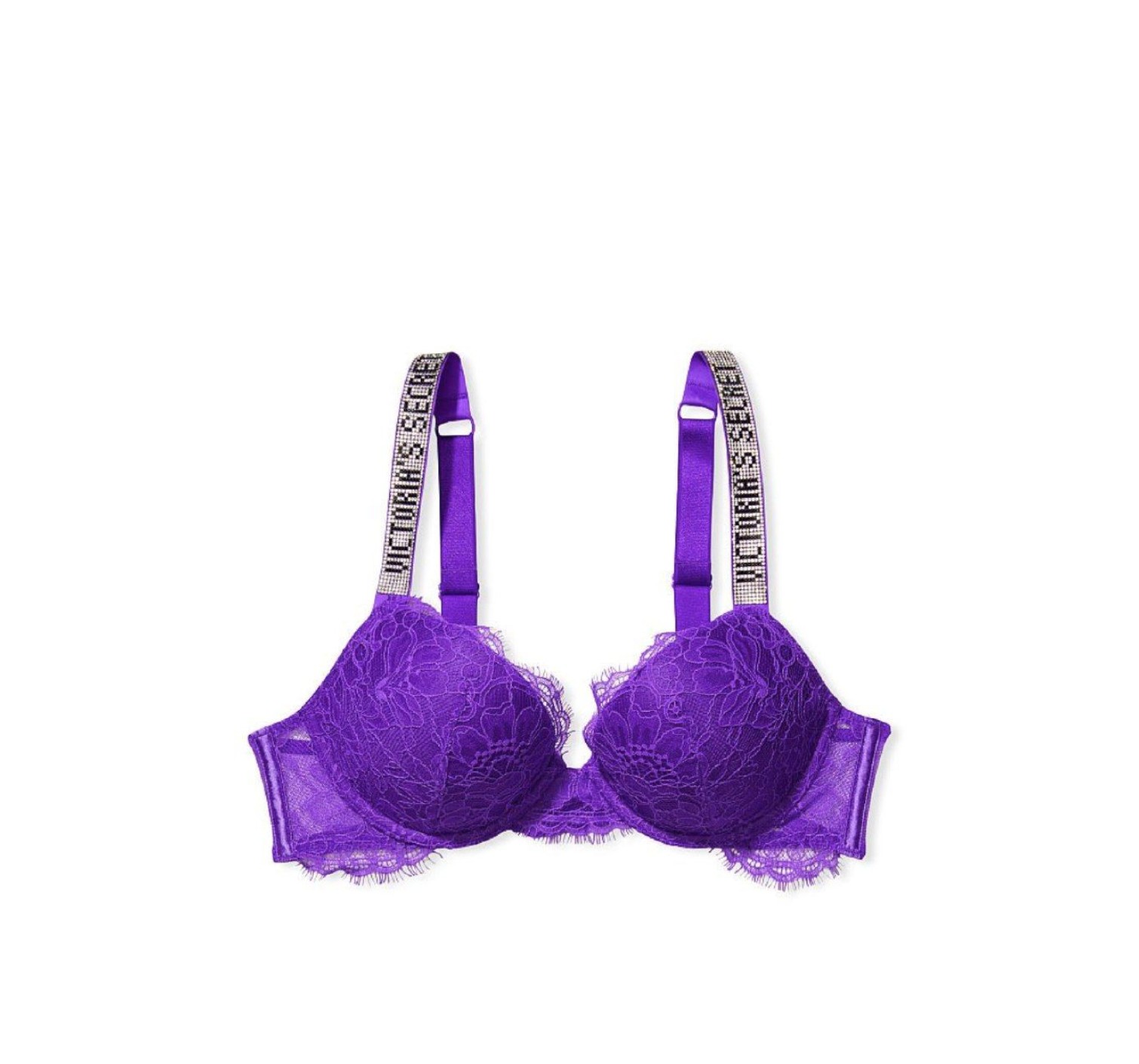 Бюстгальтер Victoria’s Secret Embellished Strap Push-up Bra Bright Violet