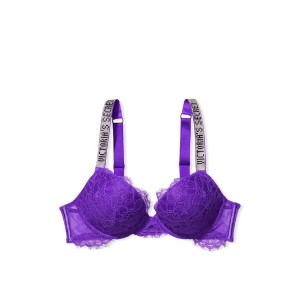 Бюстгальтер Victoria’s Secret Embellished Strap Push-up Bra Bright Violet
