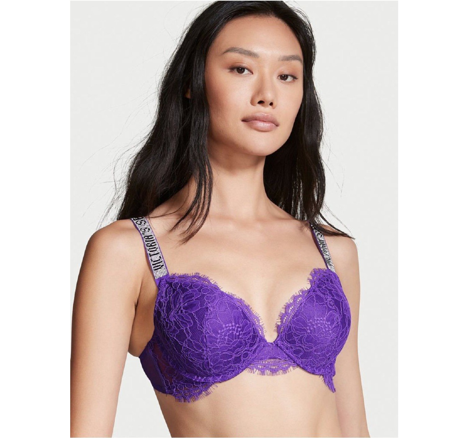 Бюстгальтер Victoria’s Secret Embellished Strap Push-up Bra Bright Violet