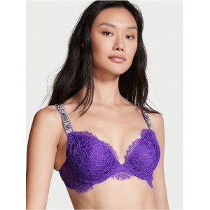 Бюстгальтер Victoria’s Secret Embellished Strap Push-up Bra Bright Violet