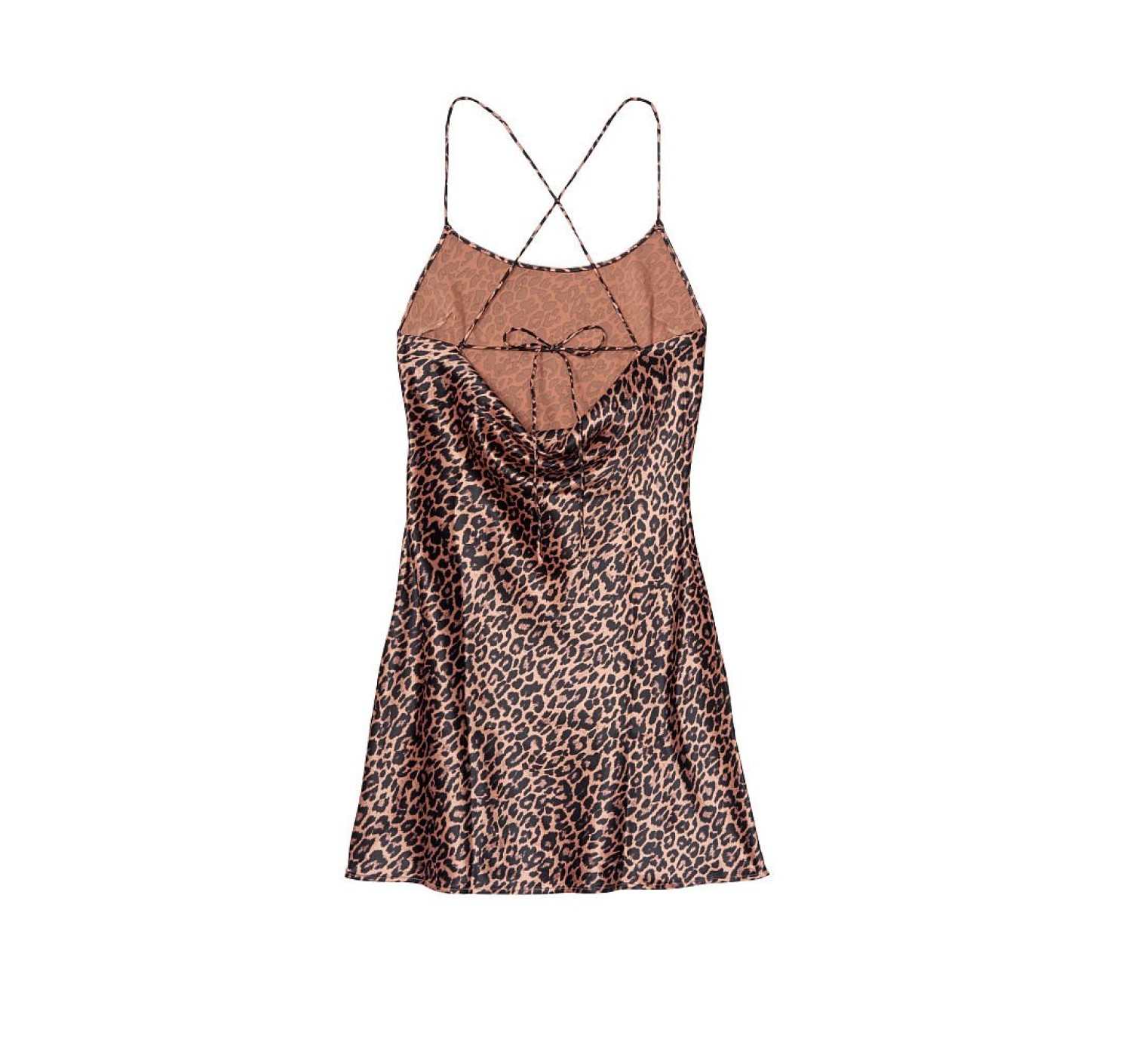 Пеньюар Victoria's Secret Cocktail Draped Mini Dress nougat leopard