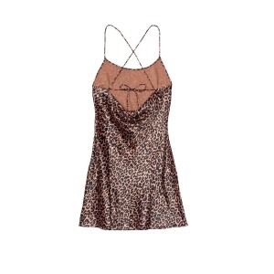 Пеньюар Victoria's Secret Cocktail Draped Mini Dress nougat leopard