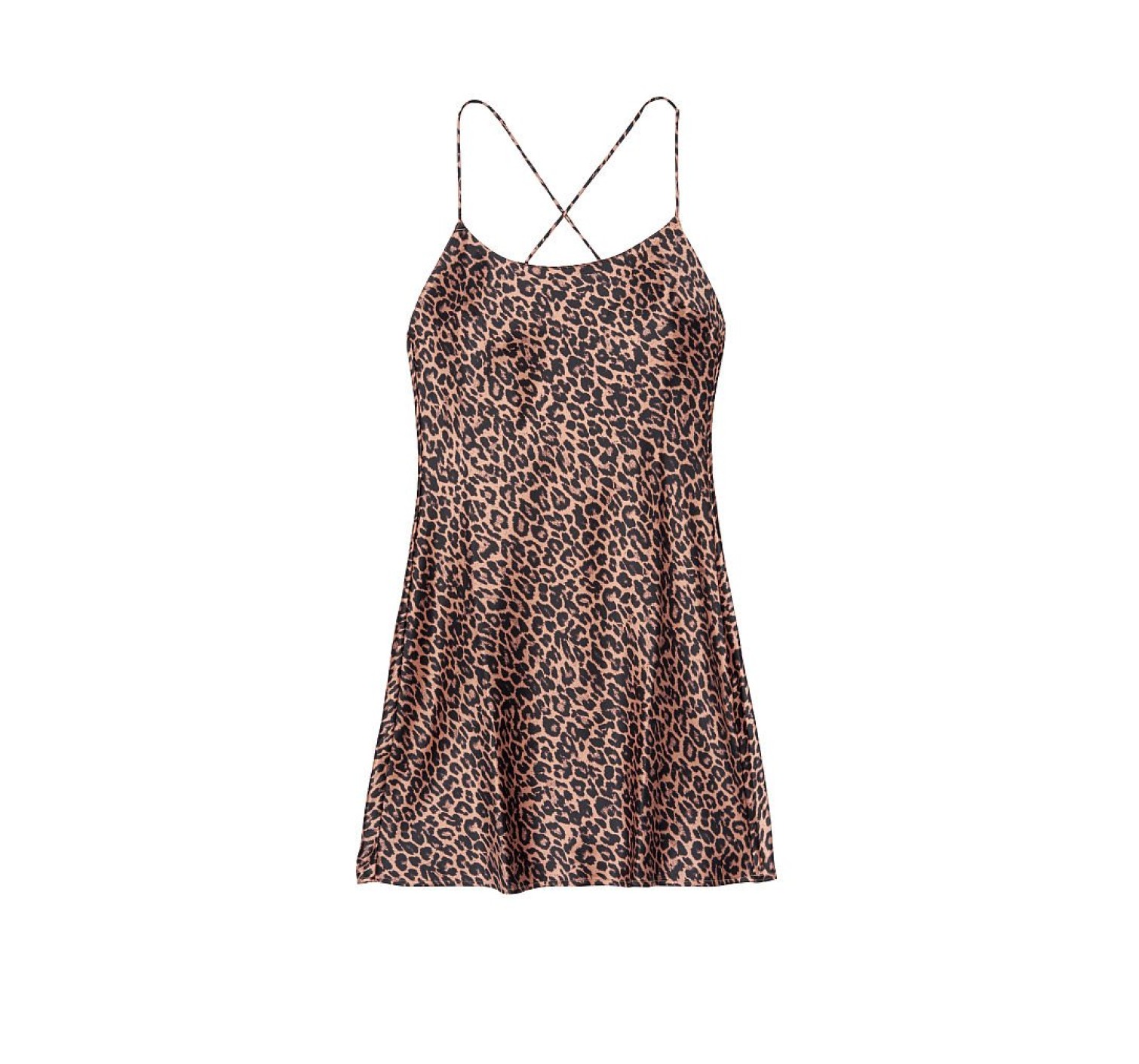 Пеньюар Victoria's Secret Cocktail Draped Mini Dress nougat leopard
