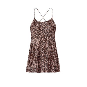 Пеньюар Victoria's Secret Cocktail Draped Mini Dress nougat leopard