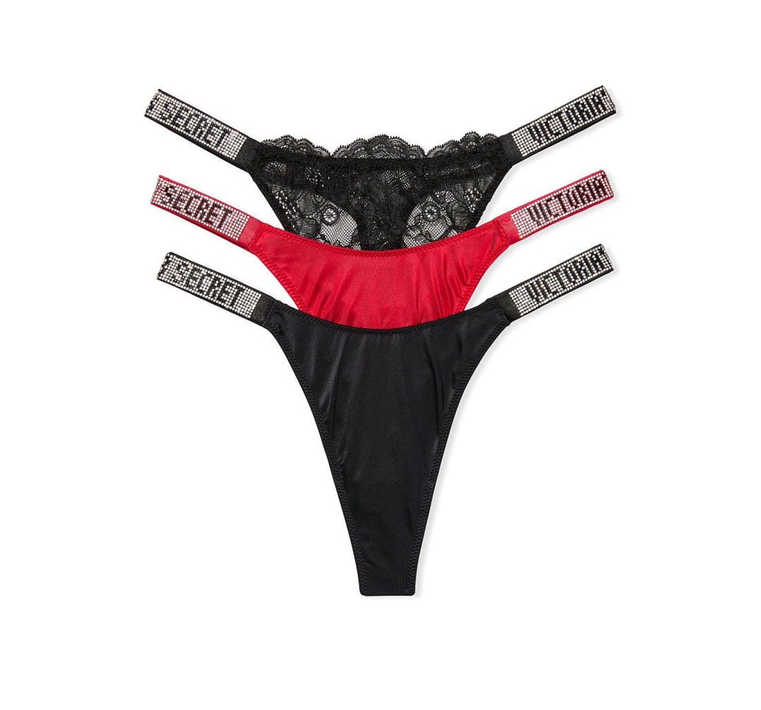 Подарочный набор Виктория Сикрет Shine Strap Thong Panty Box Set