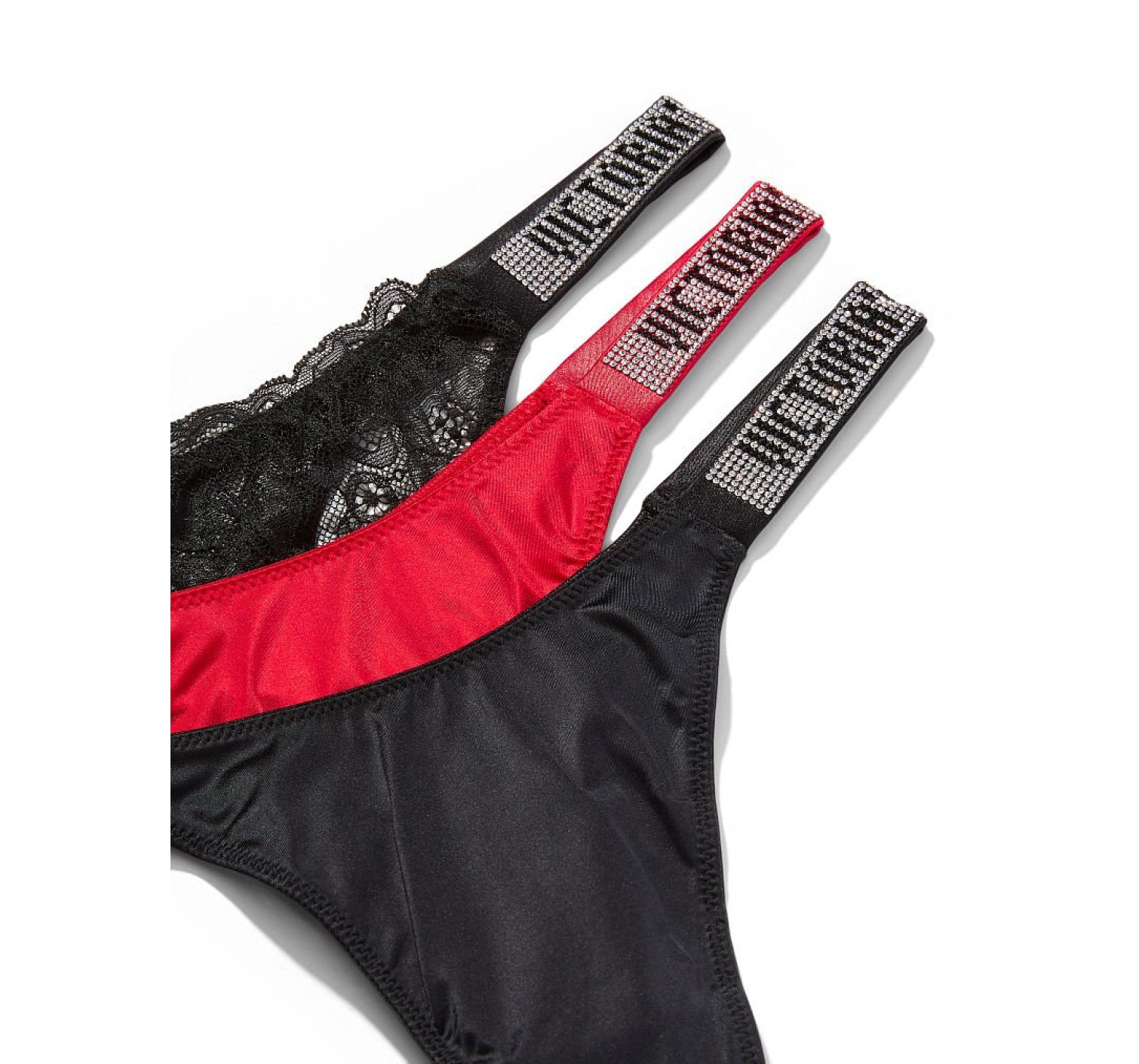 Подарочный набор Виктория Сикрет Shine Strap Thong Panty Box Set