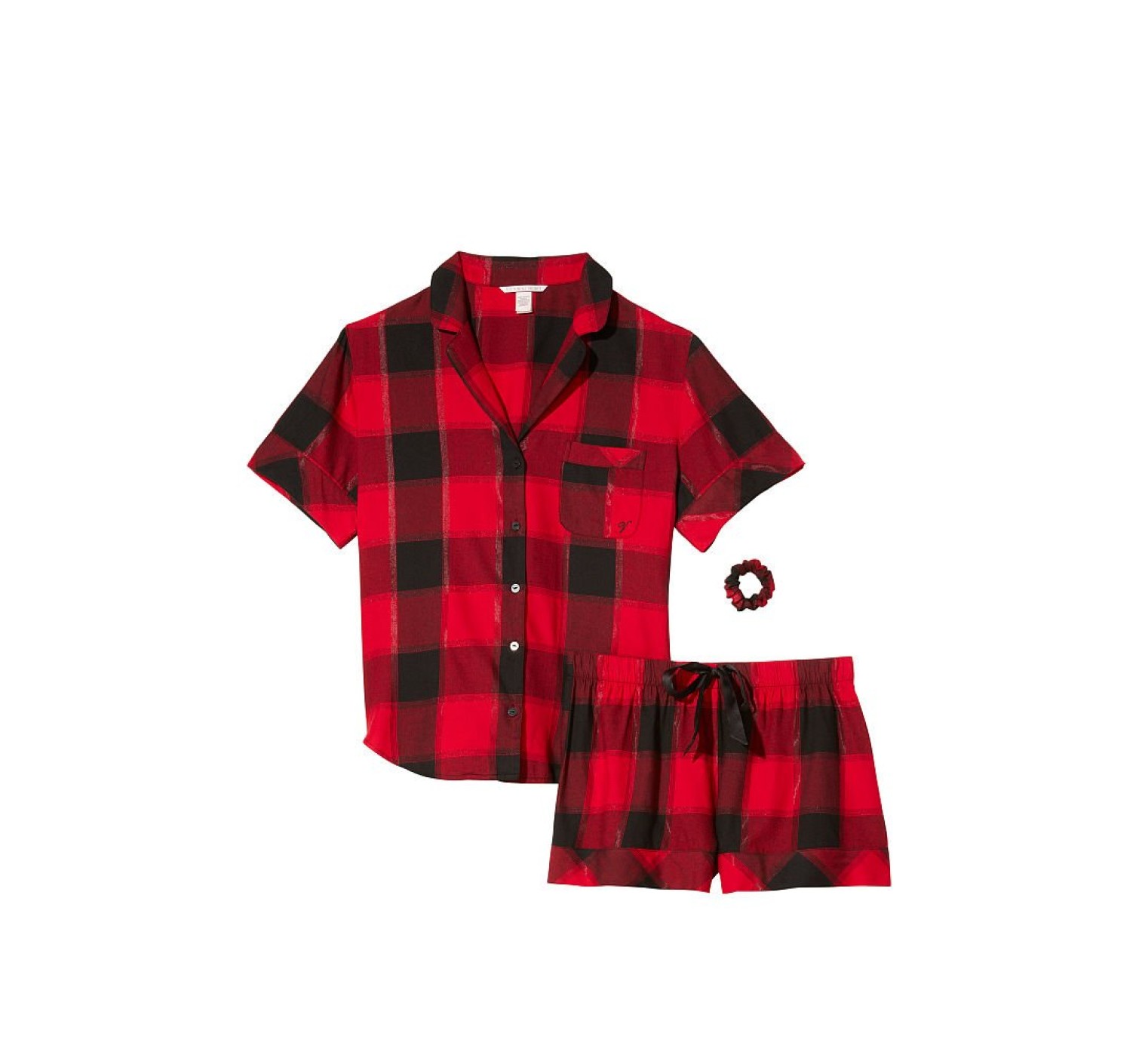 Піжама Victoria's Secret Flannel Short PJ Set Red plaid