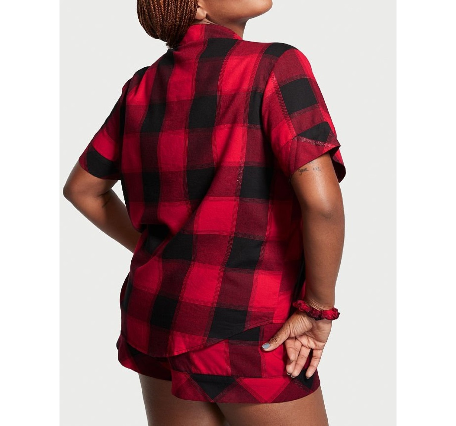Піжама Victoria's Secret Flannel Short PJ Set Red plaid