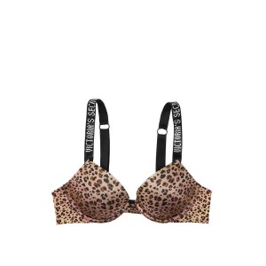 Бюстгальтер Вікторія Секрет Very Sexy Shine Strap Push-Up Leopard Bra