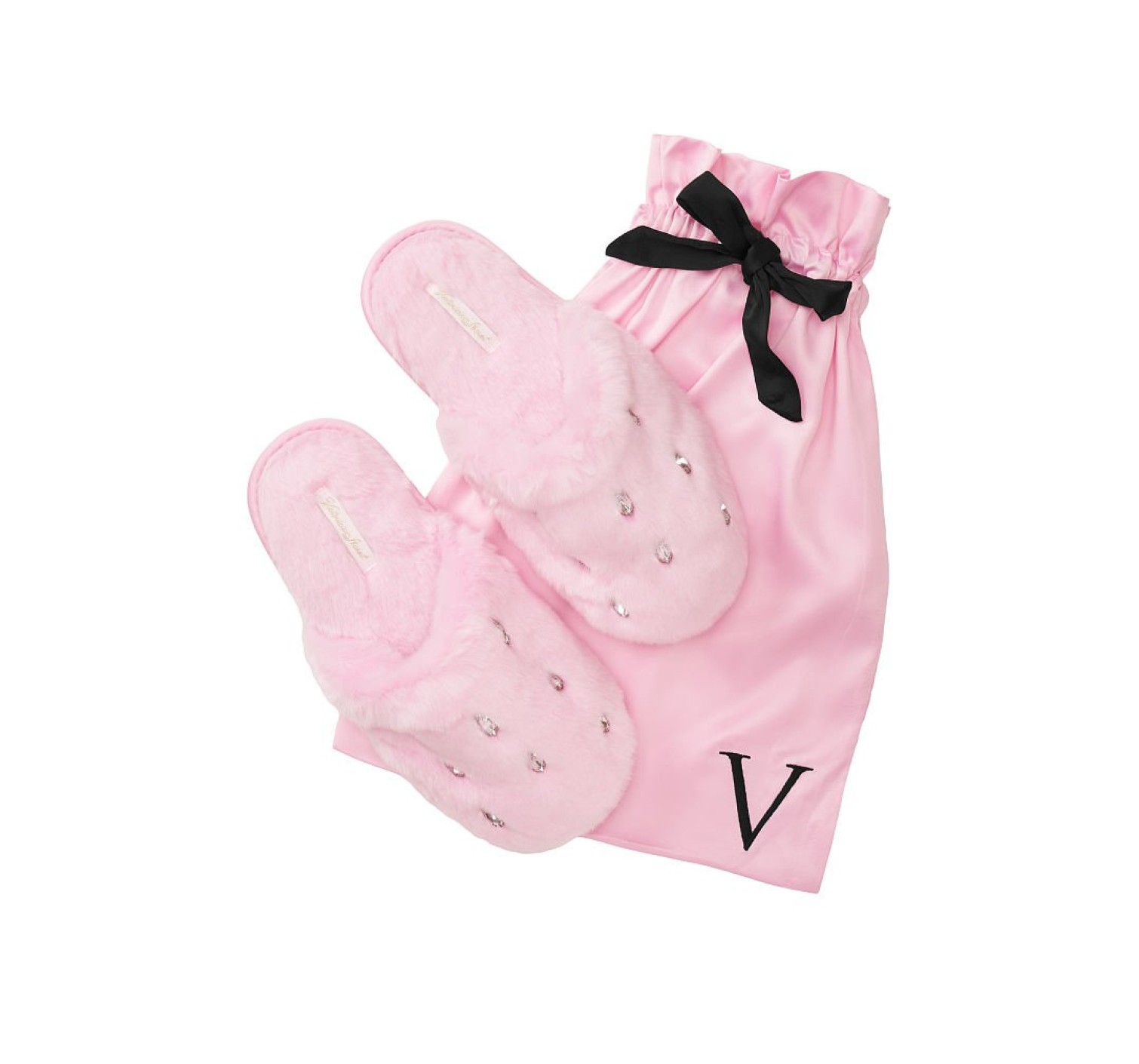 Домашні капці Victoria's Secret Logo Faux Fur Slippers