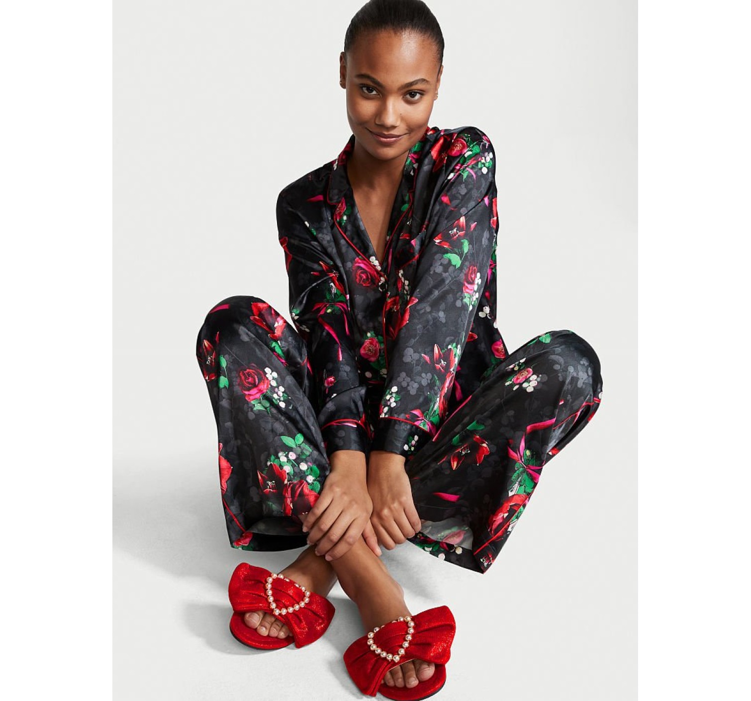 Домашні капці Victoria's Secret Satin Bow Slide Slippers