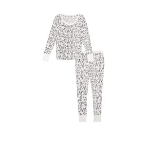 Пижама Victoria’s Secret Thermal Long PJ Set print Logo VS