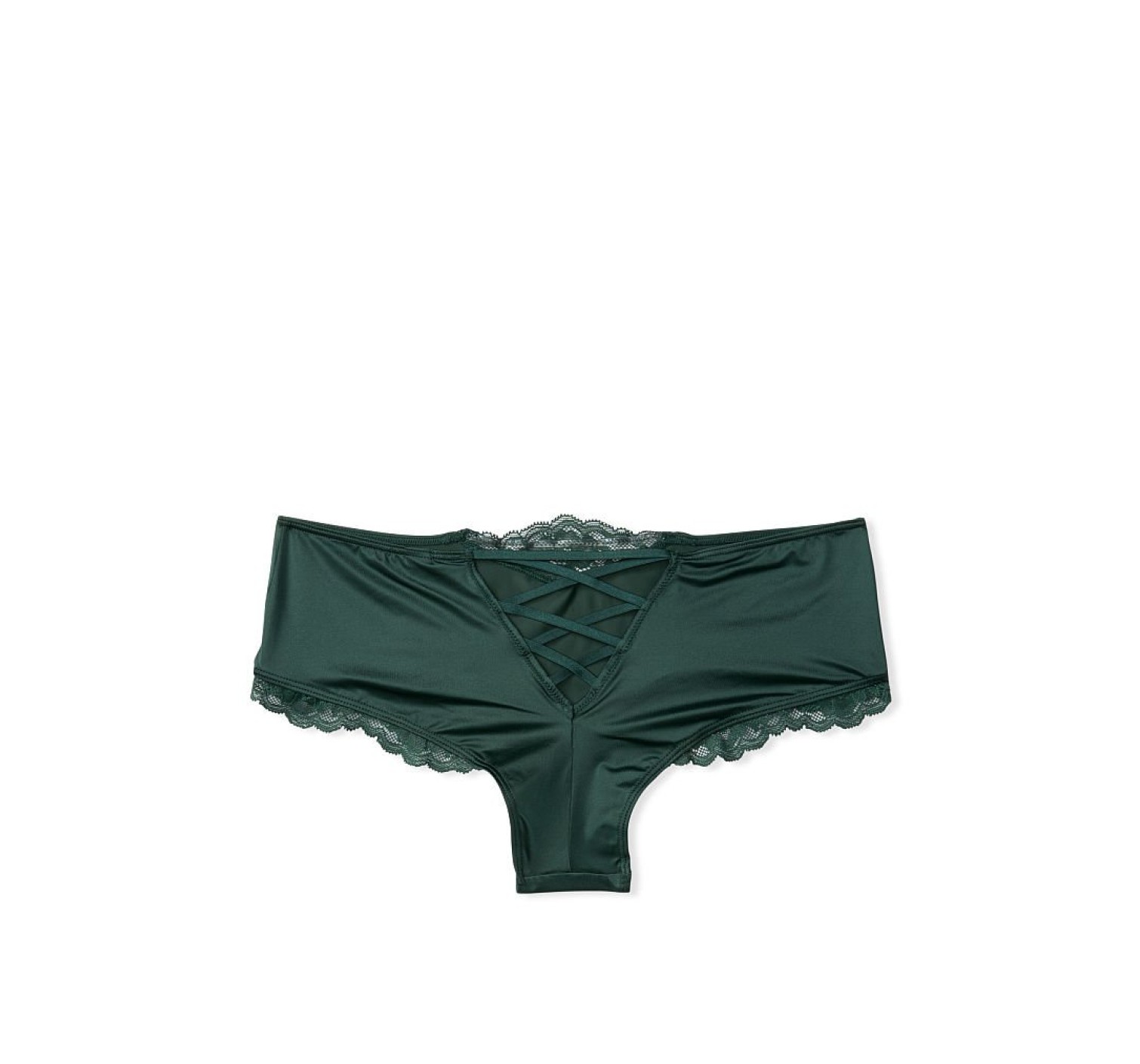 Трусики чіки VS Cheeky Panty Green Lace-Up
