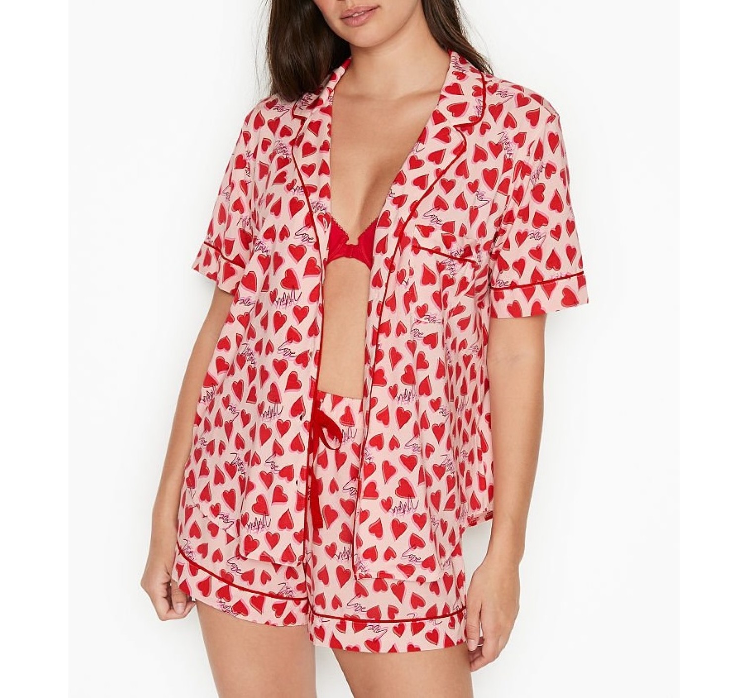 Піжама Victoria Secret Modal Short Pj Set Multi Heart Logo