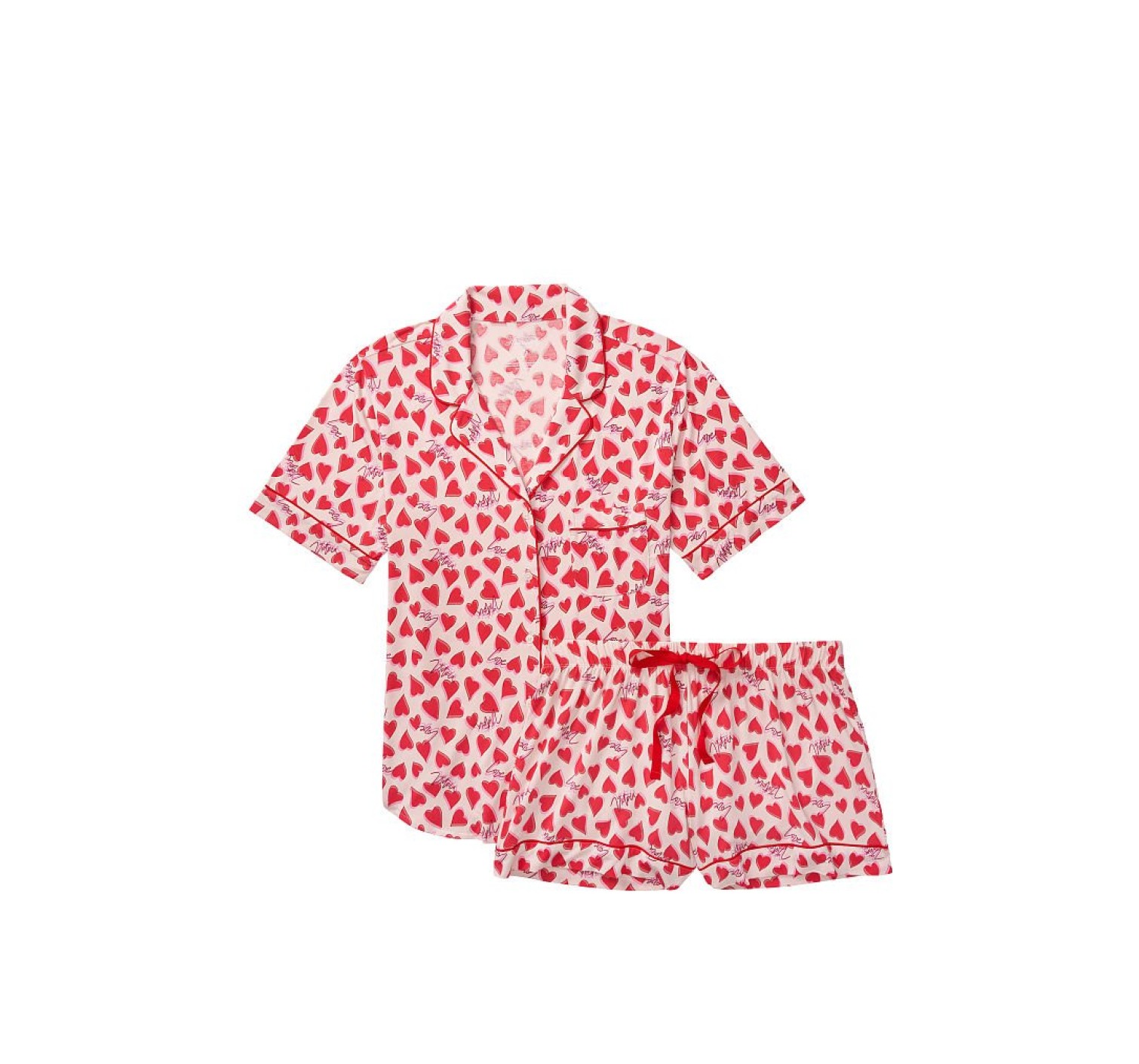 Піжама Victoria Secret Modal Short Pj Set Multi Heart Logo