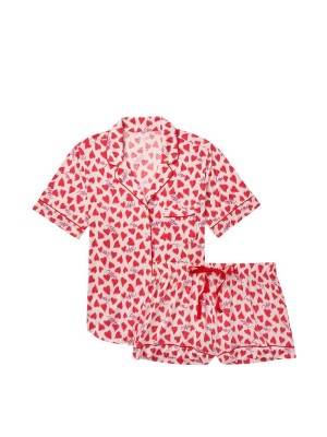 Пижама Victoria’s Secret Modal Short Pj Set Multi Heart Logo