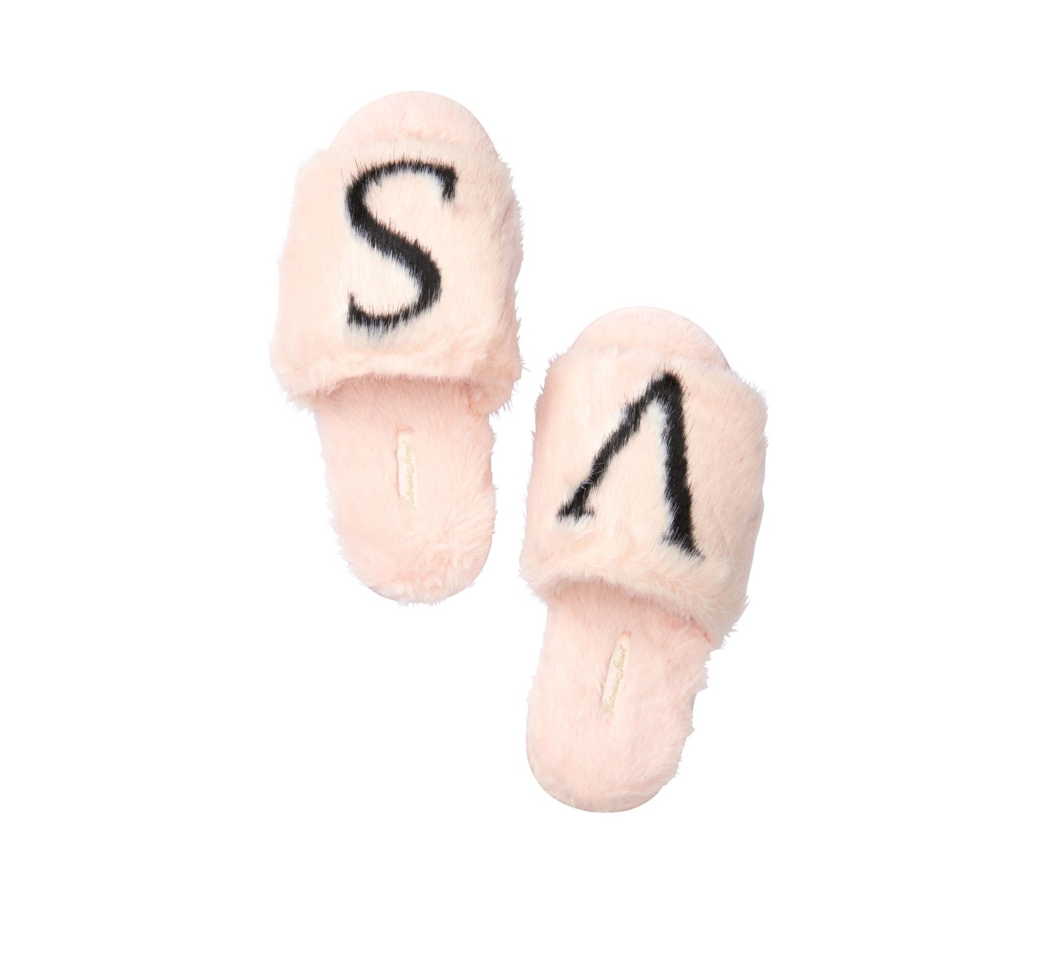 Домашні капці Victoria's Secret Logo Faux Fur Slippers Rose