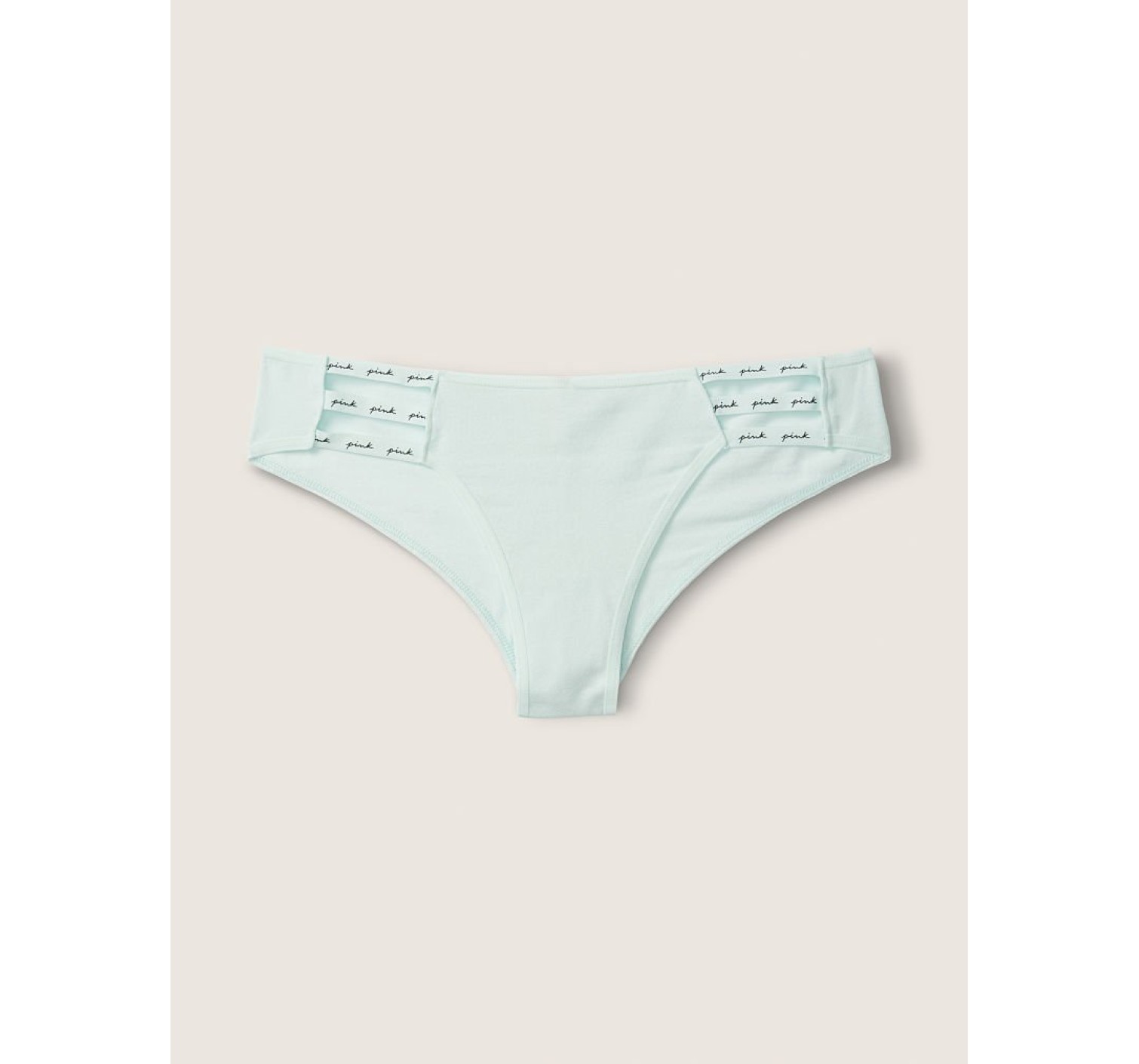 Трусики чікстер PINK Cotton Strappy Logo blue