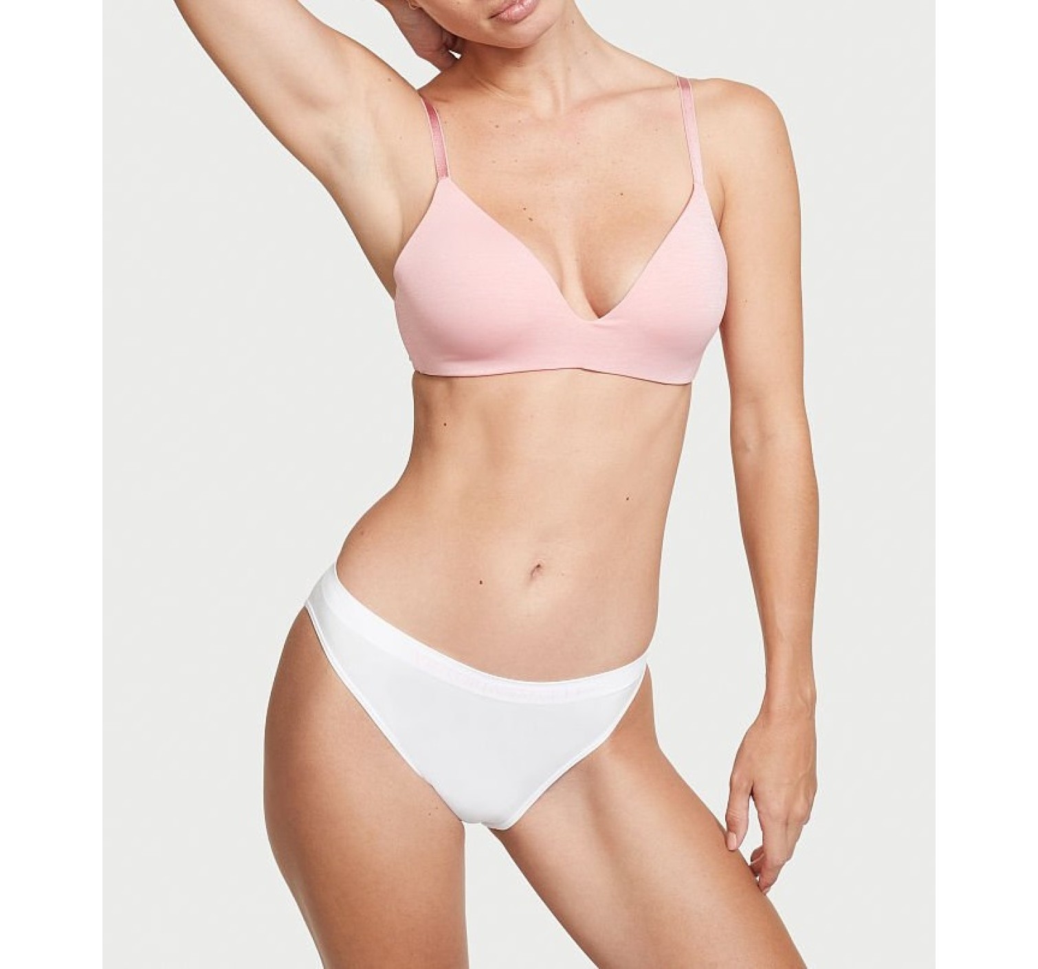 Трусики Victoria's Secret White Seamless Bikini Panty