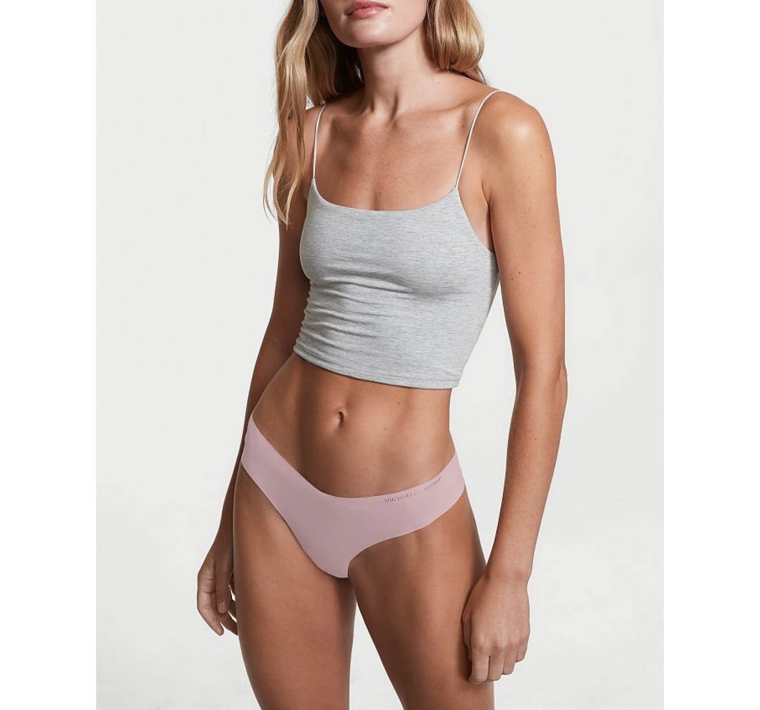Трусики Victoria's Secret No Show Purple Thong Panty