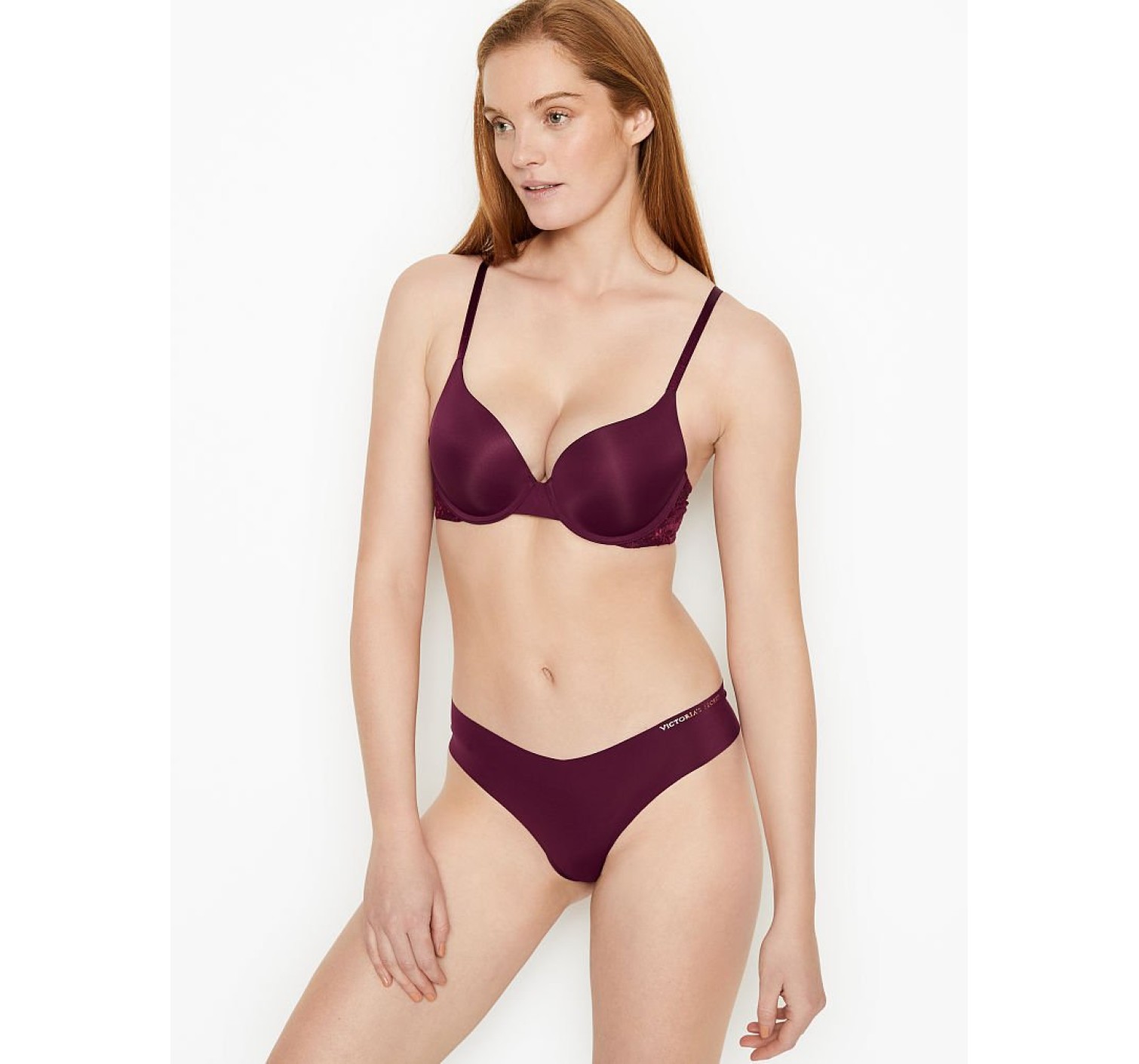 Трусики Victoria Secret No Show Thong Panty Kir
