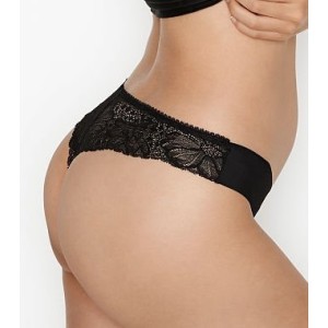 Трусики Victoria’s Secret No Show Floral Lace Back Thong Panty