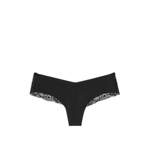 Трусики Victoria’s Secret No Show Floral Lace Back Thong Panty