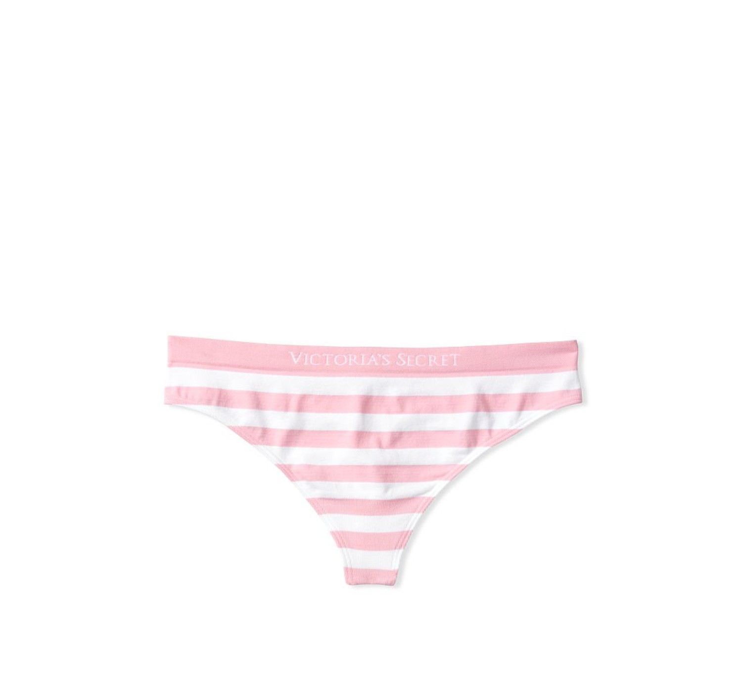 Трусики Victoria's Secret Seamless Thong Panty Pink Stripes