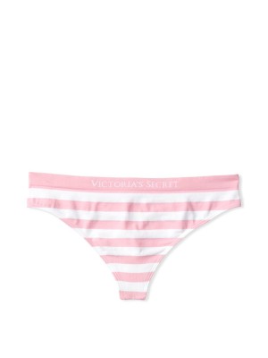 Трусики Victoria’s Secret Seamless Thong Panty Pink Stripes