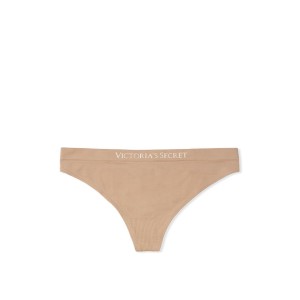 Трусики Victoria's Secret Seamless Thong Panty Beige