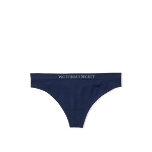 Трусики Victoria's Secret Seamless Black Thong Panty