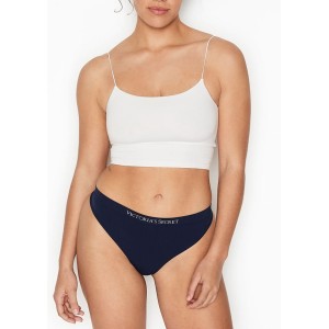 Трусики Victoria's Secret Seamless Black Thong Panty