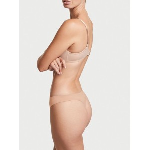 Трусики Victoria's Secret Seamless Thong Panty Beige