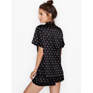 Сатинова піжама VS Satin Short Pj Set Hearts print