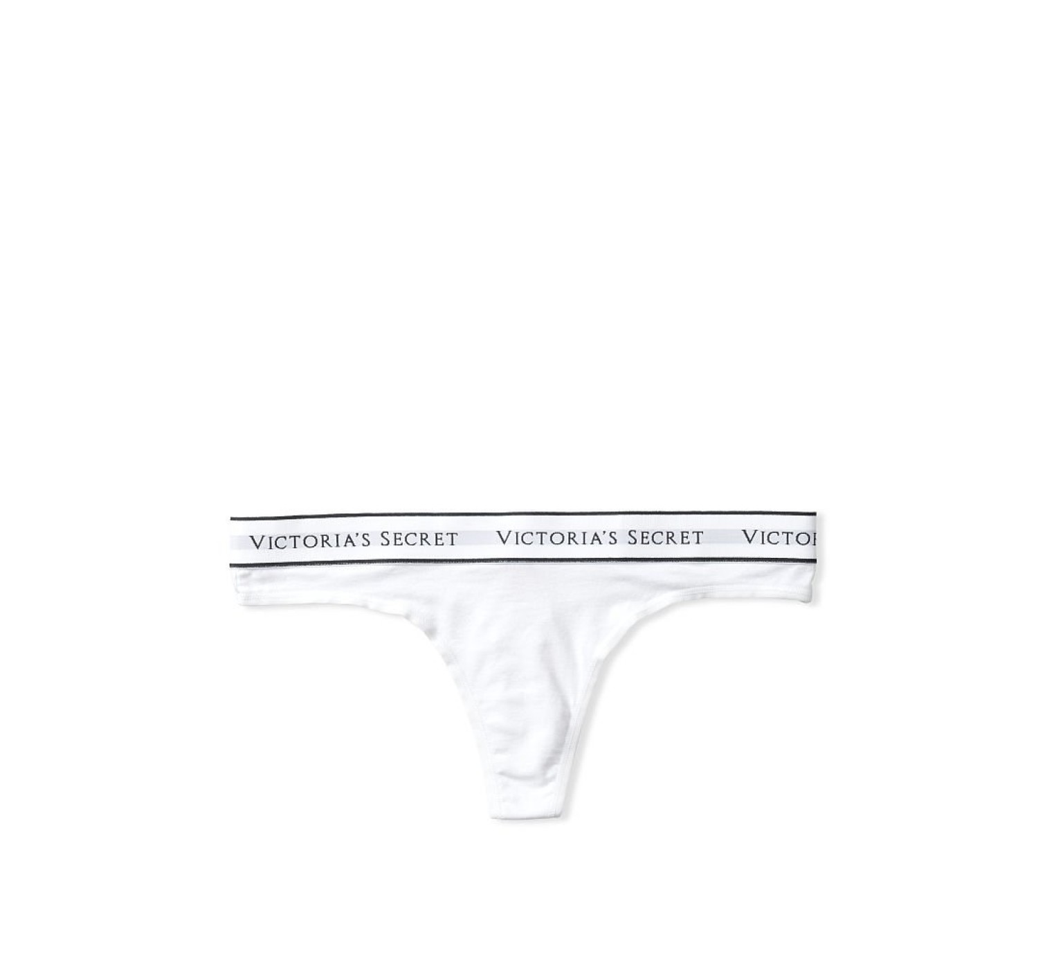 Трусики VS Stretch Cotton Logo White Thong Panty