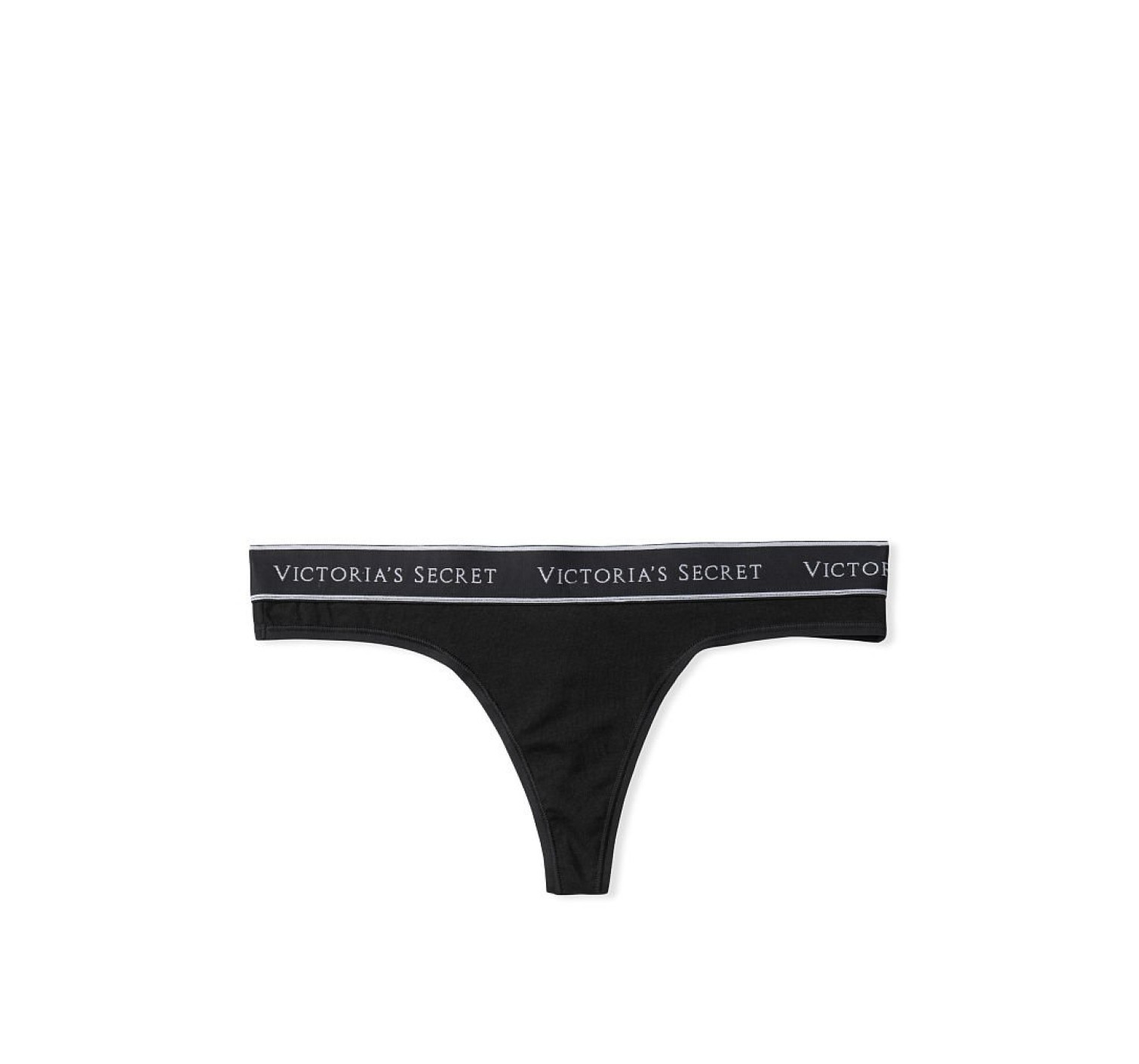 Трусики Victoria's Secret  Cotton Logo Thong Panty black