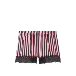 Шорты VS Satin Boxer Pink & Black stripes
