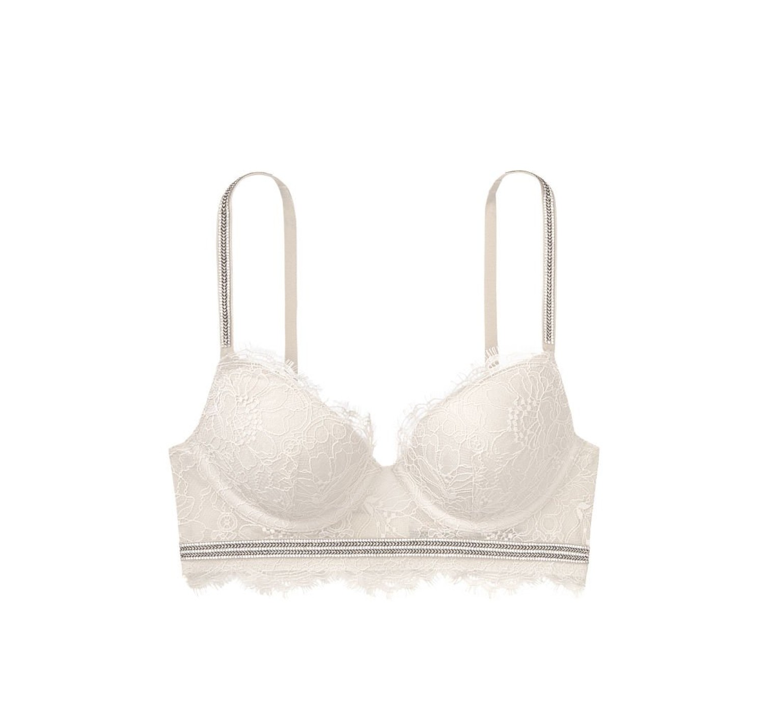 Комплект білизни Victoria's Secret Very Sexy Crystal strap Silver Lace bra