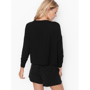 Піжама Victoria's Secret Black Modal Short Pj Set White Dot