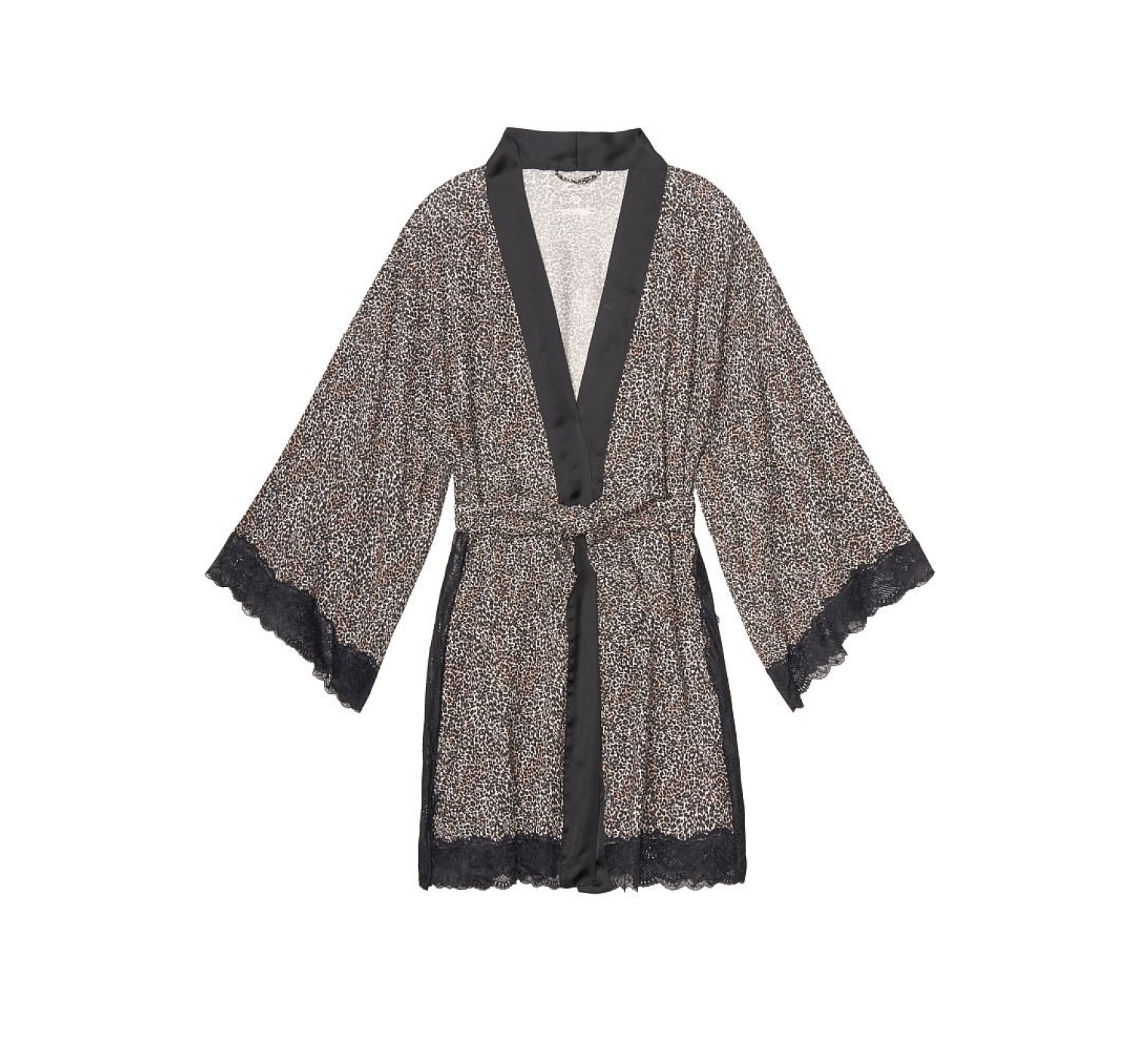 Халат Victoria's Secret Supersoft Lace trim Leopard Robe
