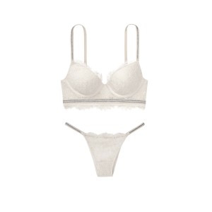 Комплект білизни Victoria's Secret Very Sexy Crystal strap Silver Lace bra