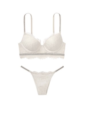 Комплект білизни Victoria's Secret Very Sexy Crystal strap Silver Lace bra