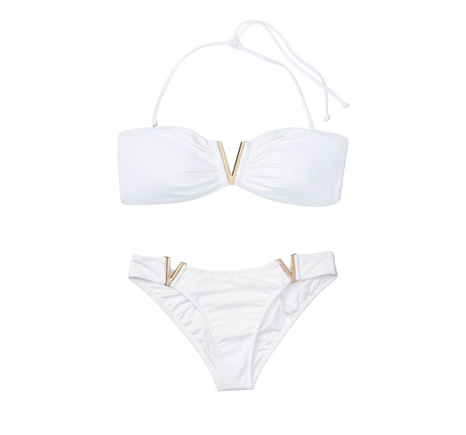 Купальник Вікторія Сікрет V-hardware White Bandeau
