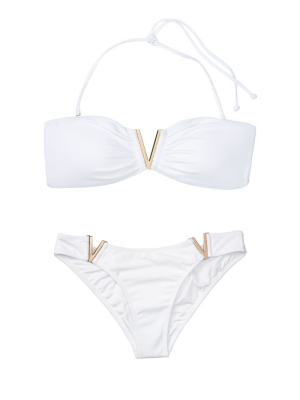 Купальник Вікторія Сікрет V-hardware White Bandeau
