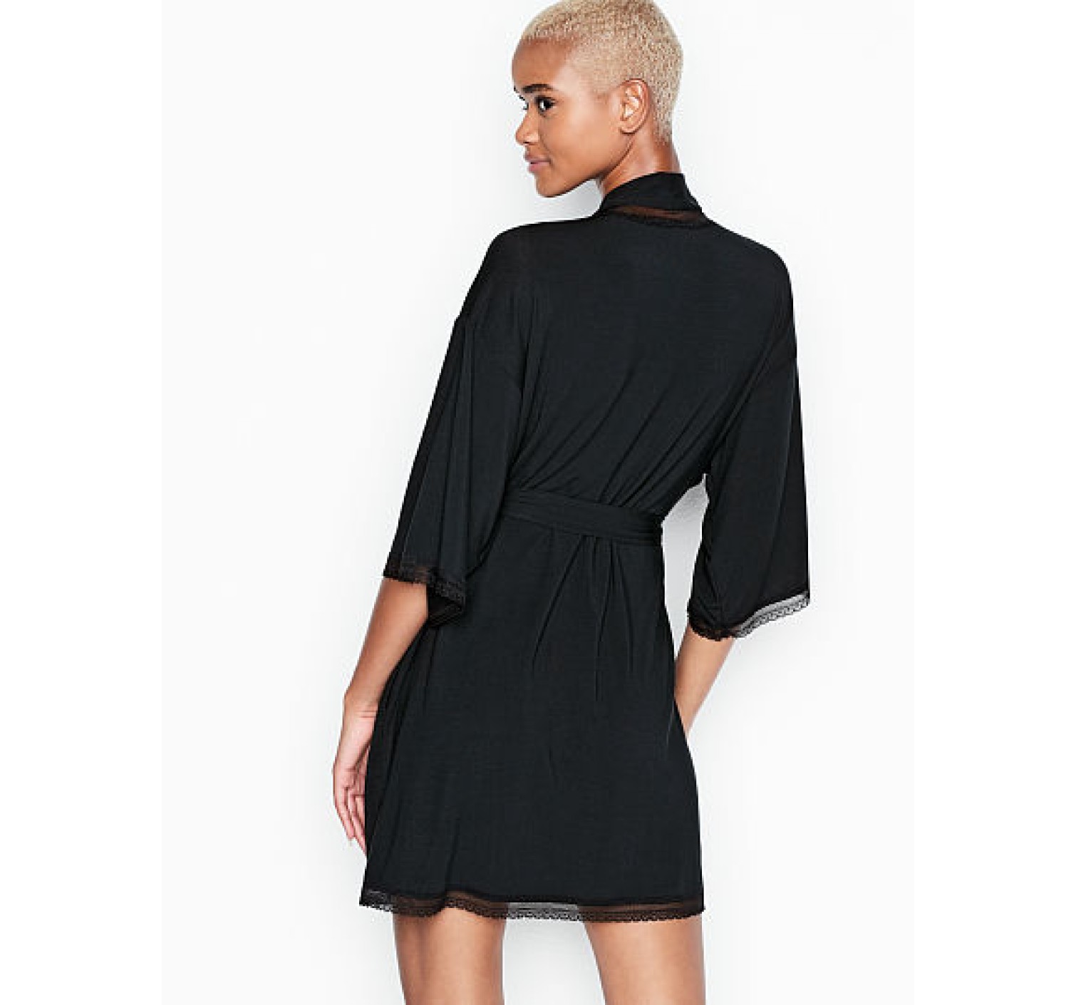Халат Heavenly by Victoria's Secret Modal Black Lace