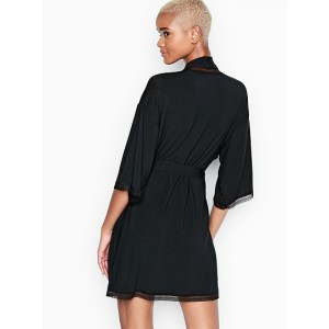 Халат Heavenly by Victoria's Secret Modal Black Lace