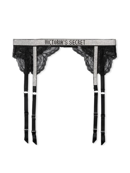 Пояс Victoria's Secret VERY SEXY Shine Strap Garter Belt Black Lace