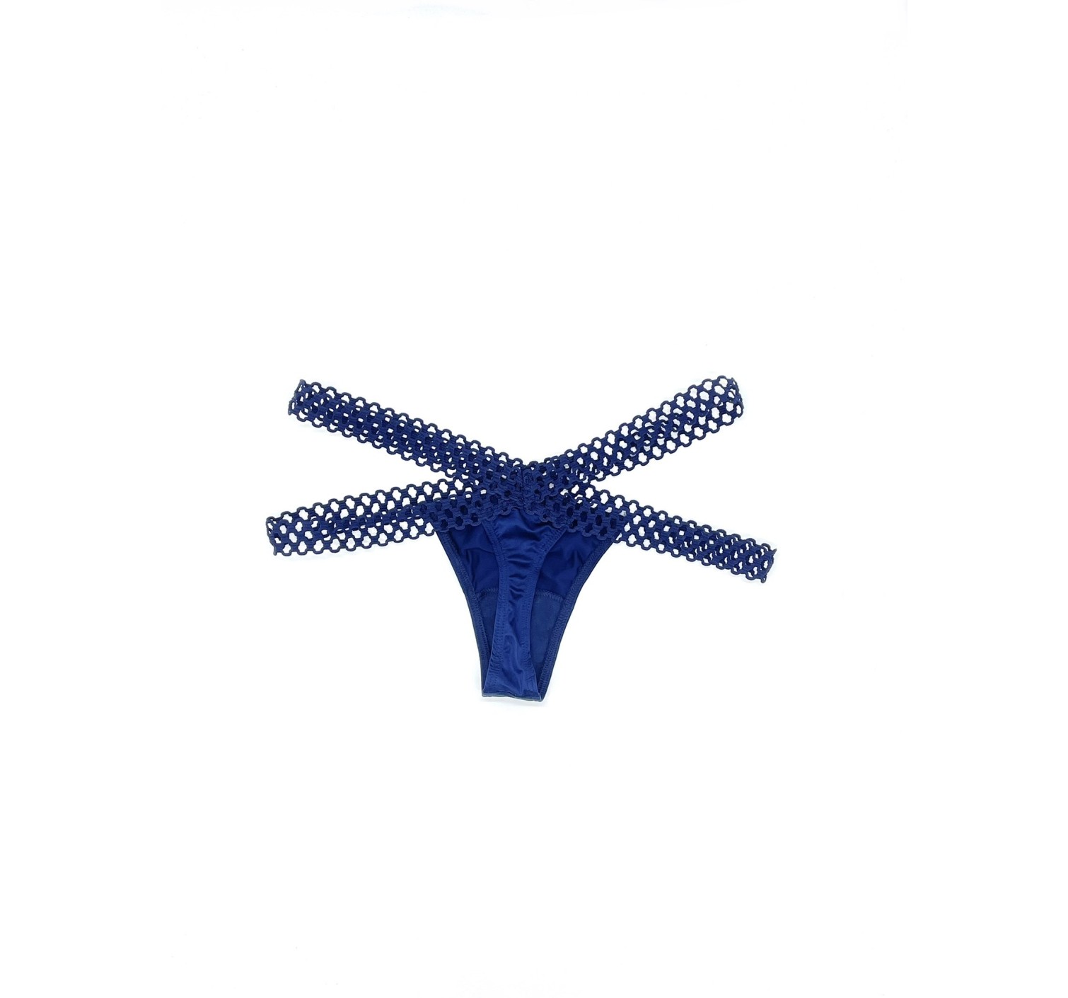 Трусики Victoria's Secret Very Sexy Strappy Lace Thong Night blue