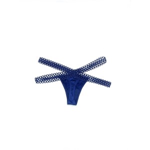 Трусики Victoria's Secret Very Sexy Strappy Lace Thong Night blue